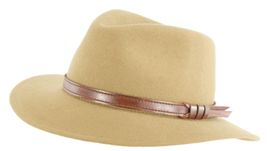 Sombrero chester lana impermeable con correa